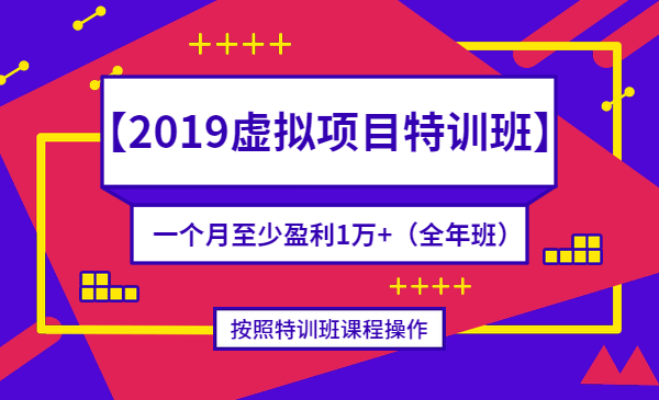 【2019虚拟项目特训班】按照特训班课程操作，一个月至少盈利1万+（全年班）